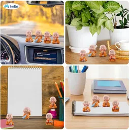 funblast Decorative Buddha Monk Figurines Showpiece Decorative Showpiece - 5 cm image 4
