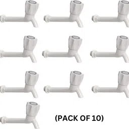 flipkart smartbuy FKSB-PLBT-P10 PVC Polo Long Body Bib Tap (Pack of 10) Bib Tap Faucet image 1