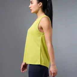 cult Women Solid Crew Neck Polyester Green T-Shirt image 5