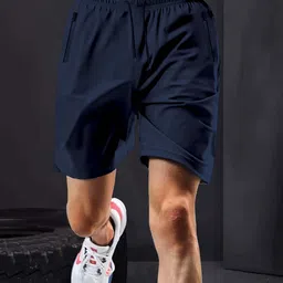 bellwit Solid Men Dark Blue Casual Shorts-picture-20