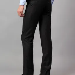 cantabil Men Regular Fit Black Polycotton Trousers image 2
