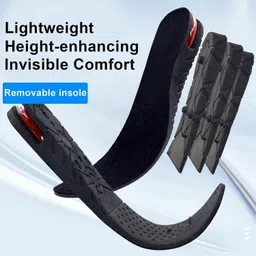 qiqi Height Increase Insoles 4-Layer Heel Orthotic Adjustable Comfortable Breathable Insole image 2