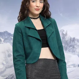 tokyo talkies Women Solid Tuxedo Style Casual Blazer image 2