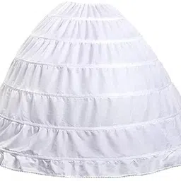 Kitty-Fashion Women Solid Flared White Skirt Polyester Petticoat-image-29