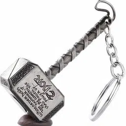 jainzon Combo Of Thor Silver Hammer And I Love Papa Keychain_x233 Key Chain image 2