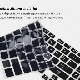 Saco Protector Skin Silicone Keyboard Cover for - Black ASUS TUF Gaming A17 FA706IHRB-HX041W 17.3 Inch Laptop Keyboard Skin image 3