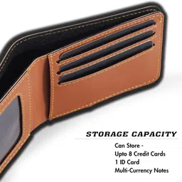 navya royal art Men Casual, Formal, Evening/Party, Formal, Trendy Tan Artificial Leather, Genuine Leather Wallet image 4