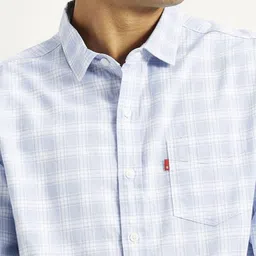 levi's Men Slim Fit Checkered Spread Collar Casual Shirt image 5