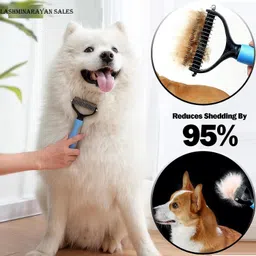 lakshminarayan sales 2 Sided pet hair brush Dematting Brush for Dogs,Dog Hair Brush for Grooming Basic Comb for Dog & Cat image 4