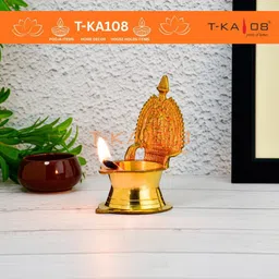 t-ka108 Traditional Brass Varagi Kamachi Diya for Puja-Varagi Amman Brass Brass Table Diya-picture-35