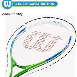 wilson Us Open 23, Blue/Green/Grey Multicolor Strung Tennis Racquet image 4