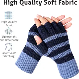 sfab Striped, Self Design, Printed Winter Men Gloves image 5