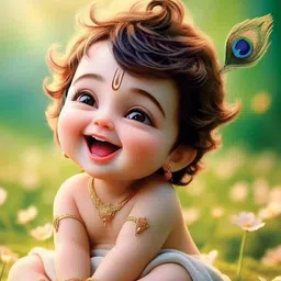 crystalsign Little Bal Gopal Posters For Pregnant Women | Religious Posters | Krishna Poster | Multicolor Vinyl-picture-23