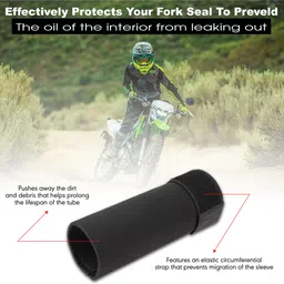 oberoi's traders Motorcycle Front Shocker Fork Seal Covers | Protect & Extend Suspension Life Bike Crash Guard image 4