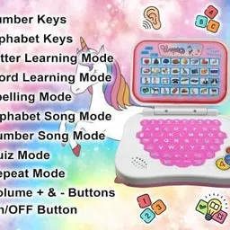 ananya toys Small Computer Toy with Musical & Sound |Laptop for Kids (Multicolor) image 2