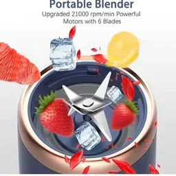 aquatech Mini Juicer Portable USB Blender | Rechargeable Smoothie & Shake Maker | Mixer Juicer Jar image 3