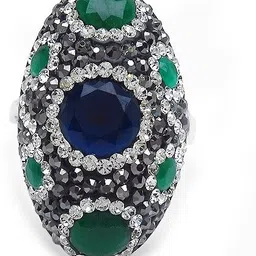 johareez Silver Crystal Silver Plated Ring image 3