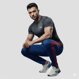 unfld Men Solid Multicolor Track Pants image 5