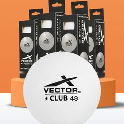 vector x Club 1 Star Premium ABS Plastic Table Tennis Ball-picture-33