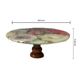home arte Multicolour Stone Cake Stand image 3
