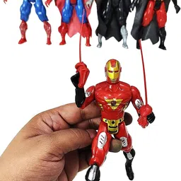 flymart Super Hero 5 with Led,Movable Joints| Spydarman Supeerman Zorro Baatman Iroenman image 3