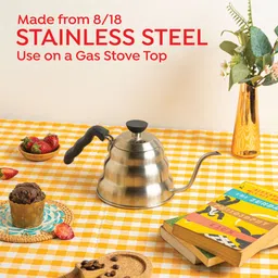 sipologie Premium Gooseneck Kettle / Jug Perfect for Pour Over Tea & Coffee Maker at Home Beverage Maker image 3