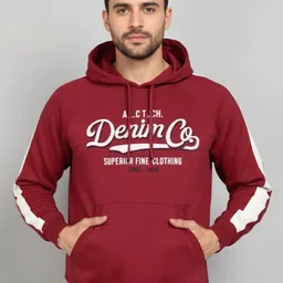 alan jones Men Full Sleeve Printed Hooded Sweatshirt image 1