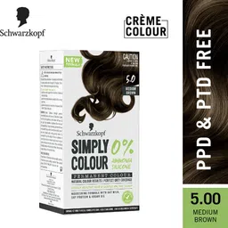 schwarzkopf Simply Colour Permanent Hair Colour For 100% Grey Coverage - 5.00 Medium Brown , 5.00 Truffle Brown image 2