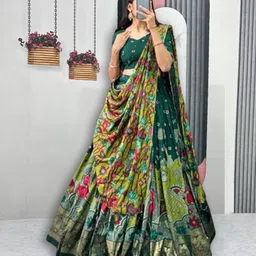sarathybiz Self Design Semi Stitched Lehenga Choli image 5