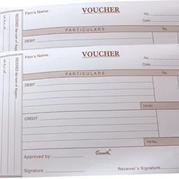 retailpick Part Debit Credit Voucher Pad (1 Sets) Debit/Credit Perforated Voucher Book 80 SHEET PACK OF 2 1-Part Voucher Book-picture-43