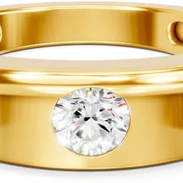 sparq Certified Lab Grown Diamond & 925 Sterling Silver Gold Plated Ring image 1