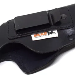 gunally IWB/OWB Leather Waist Gun Holster Belt Concealed Carry for 32 Pistol Pistol/Gun Cover Free Size image 4