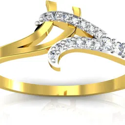 avsar BOR011YA 18kt Cubic Zirconia Yellow Gold ring image 1