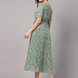 aayu Women Fit and Flare Multicolor Midi/Calf Length Dress image 2