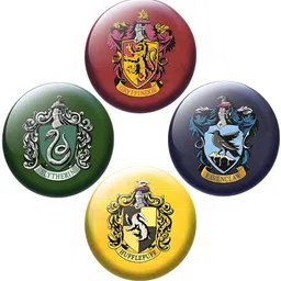 gifteeng 58mm Harry Potter Gryffindor, Slytherin, Ravenclaw and Hufflepuff Decoration Fridge Magnet Pack of 4 image 1