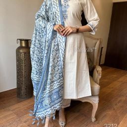 trahimam Embroidered Kurta, Trouser/Pant & Dupatta Set-picture-3