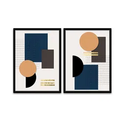 art street Conceptual Species Designs Black Canvas Framed Wildlife Art Print Set of 2 image 2