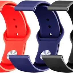 AOnes Pack of 3 Silicone Belt Watch Strap for Titan Karishma Nn1639Sm02 Smart Watch Strap image 2