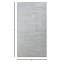 jaipur rugs Grey Solid Wool and Viscose 5 ft X 8 ft Hand Woven Carpet image 2