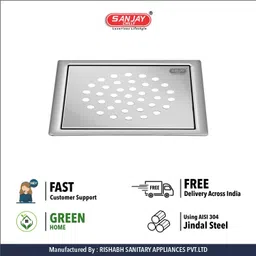 sanjay chilly Floor Stainless Steel Push Down Strainer image 5