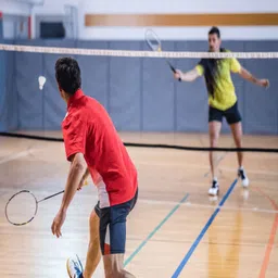 cosco CB-85 Twin Racket - Hobby (Pack of 2 Racquet) Wrist Band Yellow Strung Badminton Racquet image 3