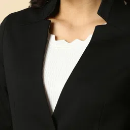 allen solly Women Solid Single Breasted Formal Blazer image 5