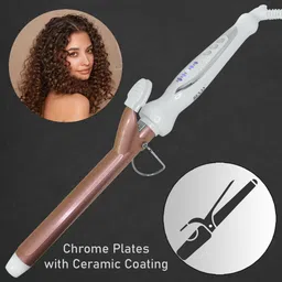 REXAN INTERNATIONAL 22 MM Hair Curler For Women, Electric Curling Wand, Curling Hair Without Damage Electric Hair Curler-image-57