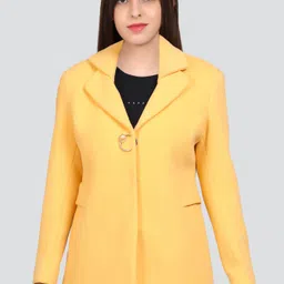 young club classic GARMAN VELVET Self Design Coat For Women-picture-21