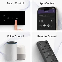 iotics Smart Touch Switch for 7 Light & 1 Dimmer, Remote, Mobile App, Voice Control Smart Switch image 2