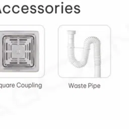 agoen Single Bowl Granite Quartz Kitchen Sink | 24x18x9 Inch Scratch & Stain Resistant | Natural Stone Look | With Waste Pipe & Coupling Under Counter Basin image 3