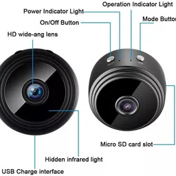 SROPX MINI WIFI Wireless FULL HD Indoore CCTV Camera for Home/Office Hidden NIGHT Vision Sports and Action Camera image 2