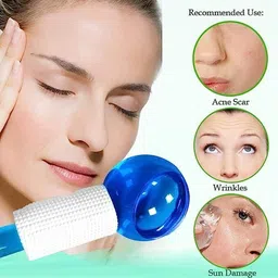 beautiloon 2 Pcs Ice Facial Rollers Crystal Ball Refreshing Beauty Massager image 3