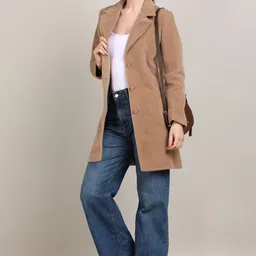 razimen tweed Solid Coat For Women image 5
