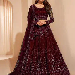 komal Embroidered Semi Stitched Lehenga Choli-picture-33